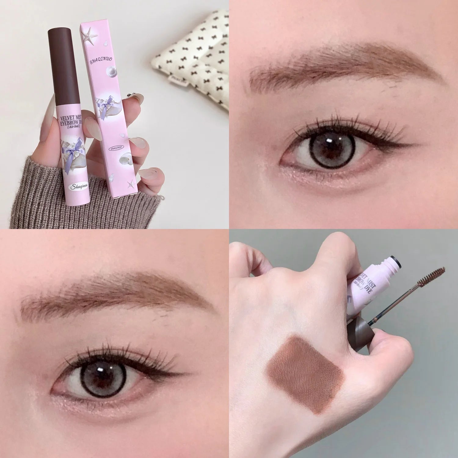Cute Natural Mist Eyebrow Enhancer Dye Gel Tint Mascara SHAQINUO Long Qme S9128-1