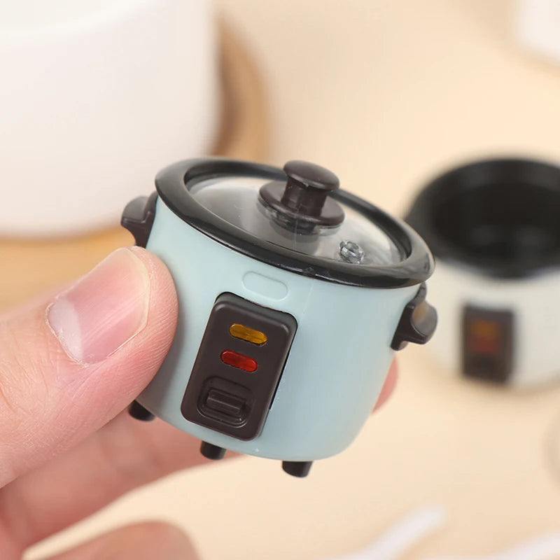 1 12 Miniature Dollhouse Rice Cooker Spoon Kitchen Model Kitchenware Qme