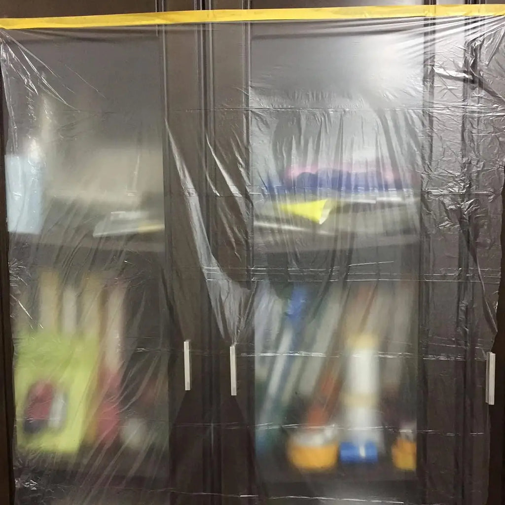Pre-applied masking tape and drip-proof cloth - construction tape, used for preventing spills on walls, and painted furniture Qme