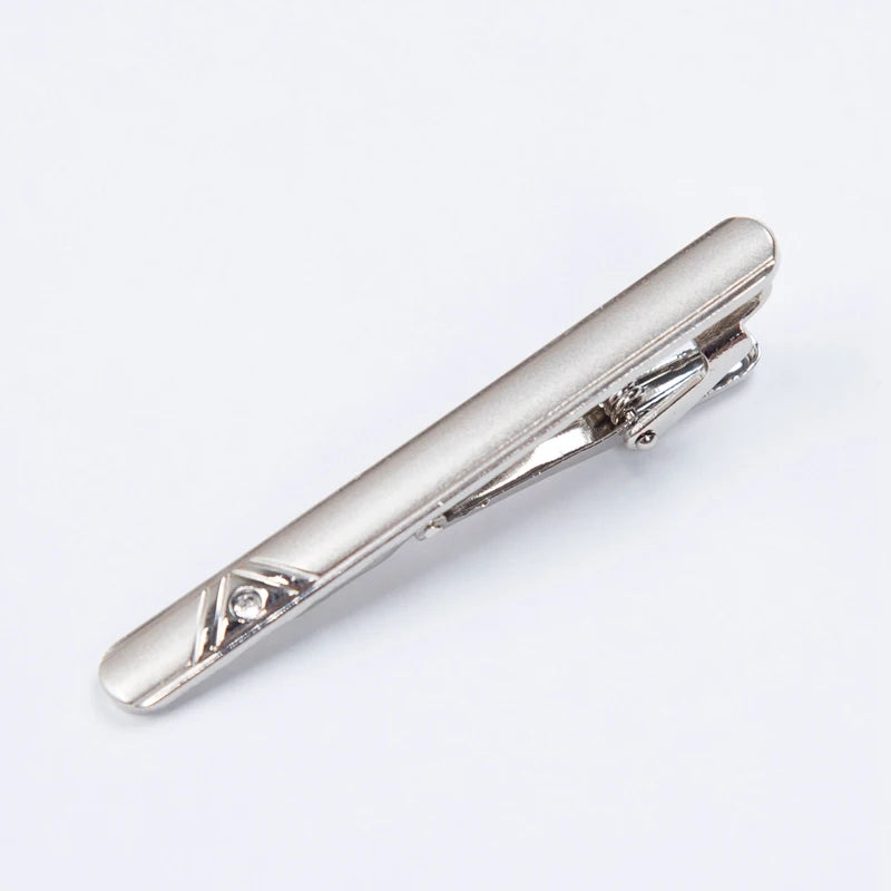 Mens Metal Necktie Bar Crystal Formal Dress Shirt Wedding Ceremony Qme