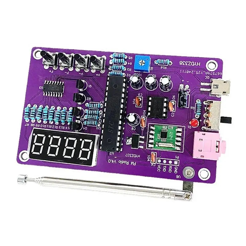 Digital Display FM Radio DIY 87-108MHz Dual Channel Electronic Qme