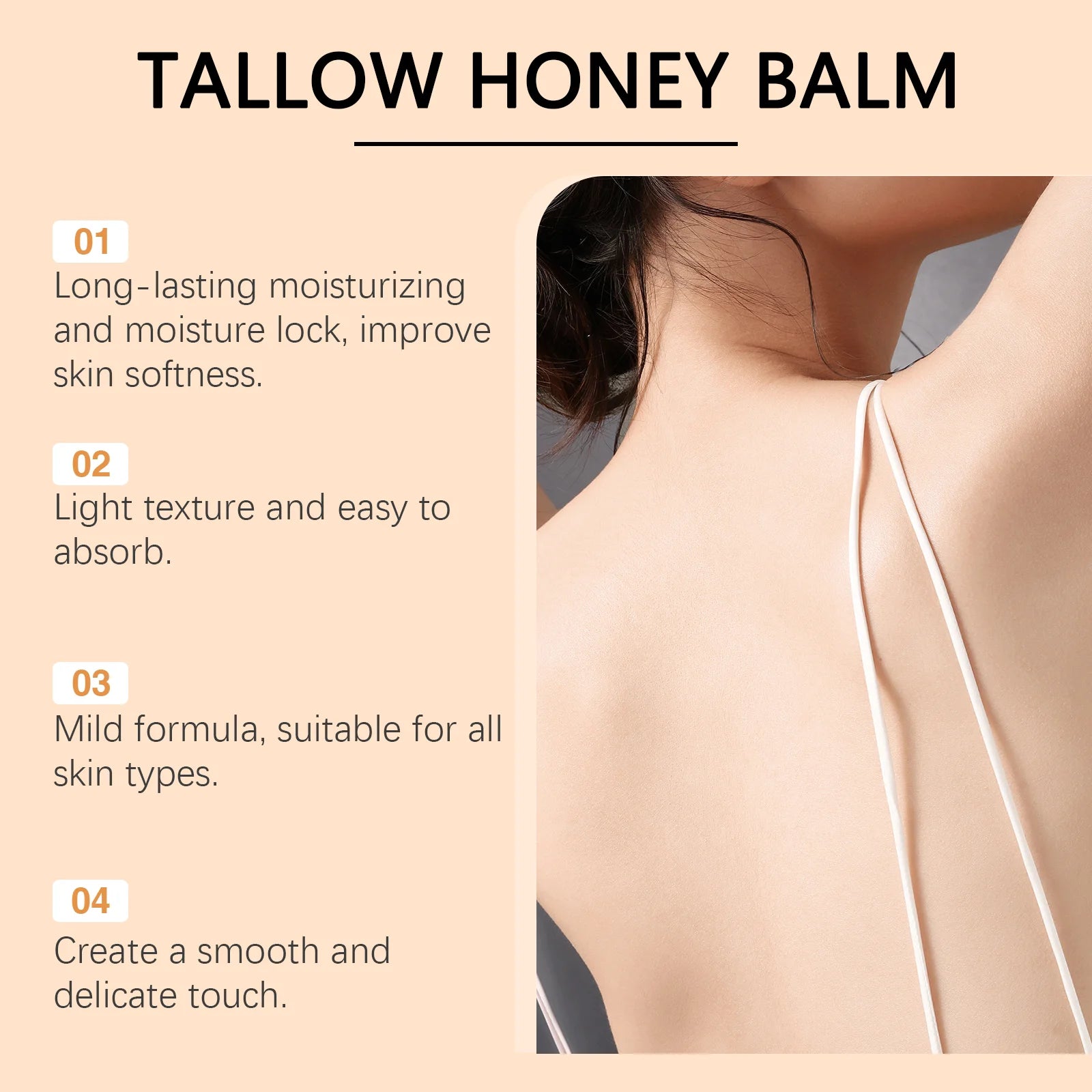 Beef Tallow Face Cream Improve Dry Dullness Lift Facial Brightening Skin Care Products Smooth Fine Lines Moisturizing Body Cream Qme