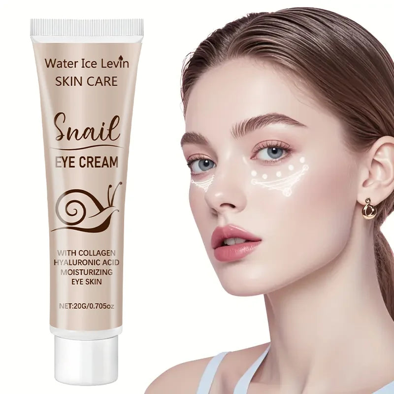 Hydrolyzed Collagen Eye Cream with Snail Essence, Firming and Moisturizing Eye Cream, Snail Eye Cream for All Light Skin Tones, Skincare Products Qme