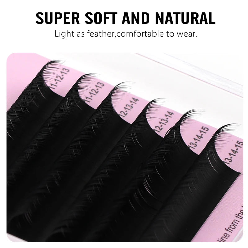 NATUHANA Classic Camellia Lash Extensions Mixed 3 Lengths Faux Mink Qme