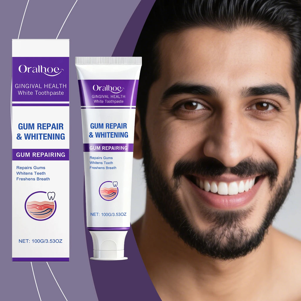 Gum Regeneration Toothpaste for Whitening Teeth Stains Tartar Removal Reduce Plaque Fresh Oral Protect Enamel Repair Toothpastep Qme