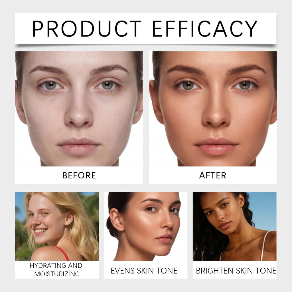 Self Tanning Drops Sunless Tanner Serum Face Body Natural Bronze Tone Even Skin Tone Moisturizing Glowing Hydrating Bronzing Qme