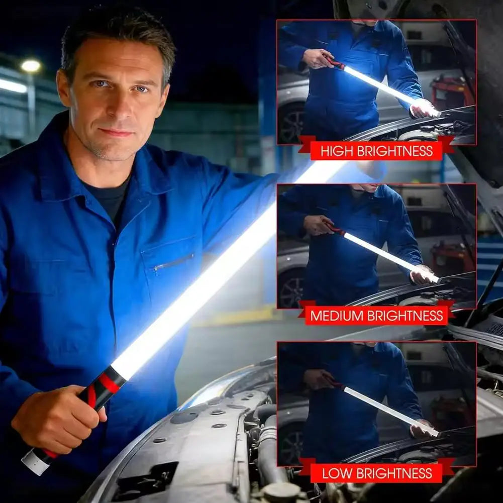 73cm Flexible LED Flashlight Stick Rechargeable Work Light Professional Mechanic Tool for Car Repair Engine Bay Inspection Lamp Qme