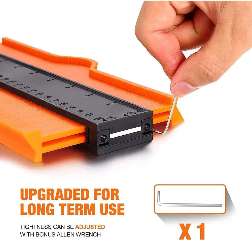 10 Inch Contour Gauge with Lock Duplicator Template Tool,Ultra Wide Measure Rulers Tool for Shape Corners & Woodworking Tracing Qme
