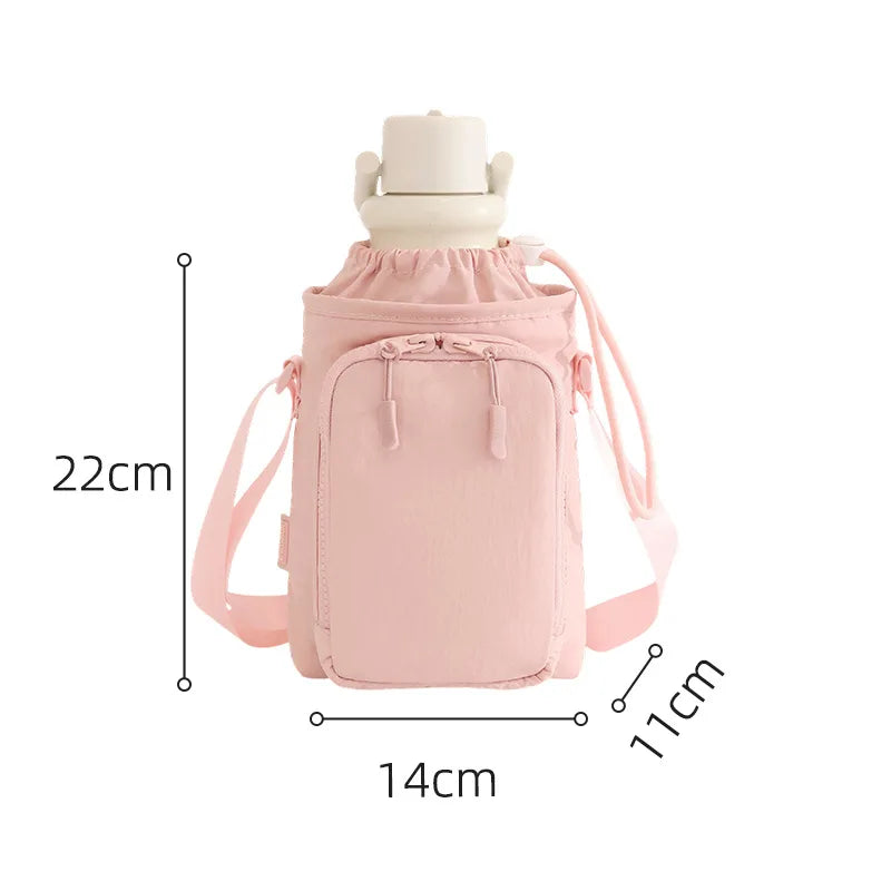 A Mobile Phone Bag New Crossbody Shoulder Water Bottle Bag Waterproof Yoga Bag Running Sports Outdoor Portable Bag Qme Pink