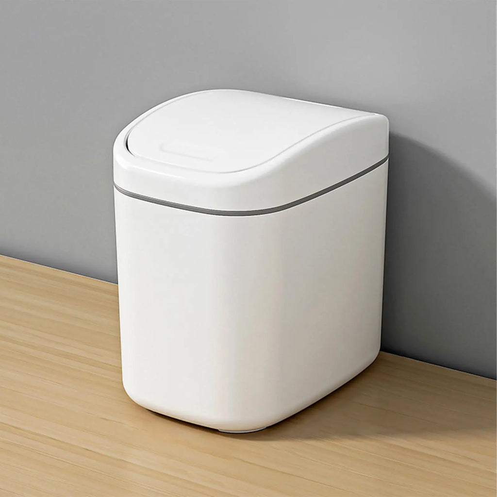 Desktop Trash Bin with Lid Multi-Functional Table Wastebasket Garbage Can Dustbin Wastebasket Trash Can Dispenser for Bathroom Qme
