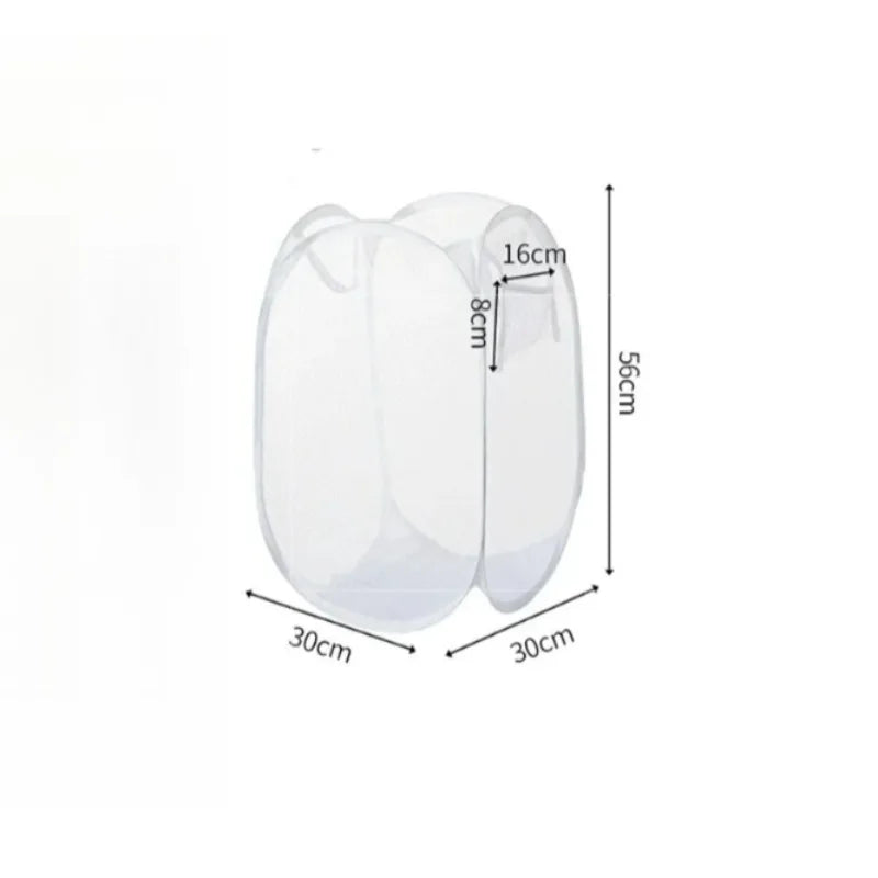 Dirty Clothes Basket Skeleton Ventilated Foldable Easy Storage Portable Large Capacity Clothes Basket Qme