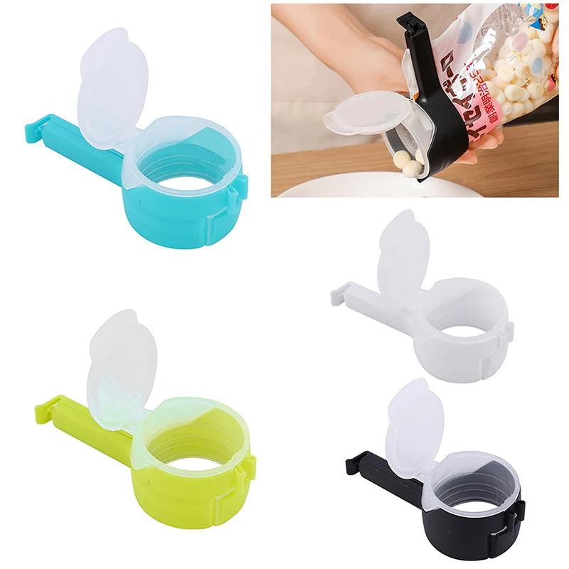 Pet Food Easy Pour Bag Clips Spout Durable Plastic Sealing Snacks Qme