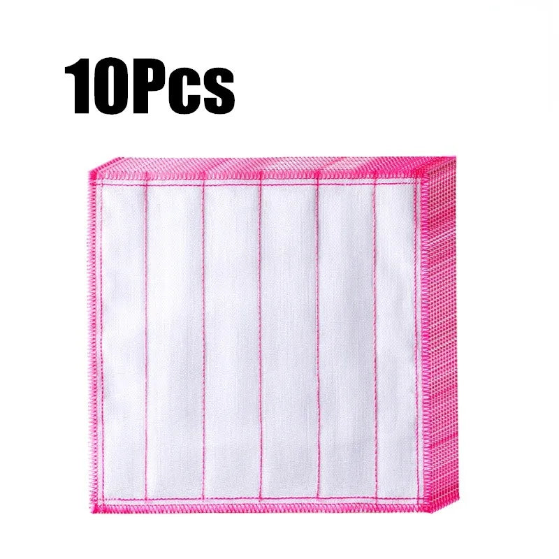 20Pcs Kitchen Towels Cotton Dishcloth Super Absorbent Non-stick Oil Reusable Cleaning Cloth Kitchen Daily Dish Towels Qme 10Pcs