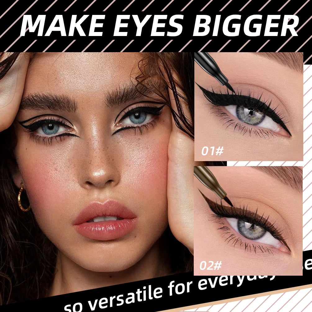 QIBEST Black Liquid Eyeliner Waterproof Lasting Eye Liner Pencil Quick Drying Not Bloom Natural Eyeliner Liquid Pen Makeup Tools Qme