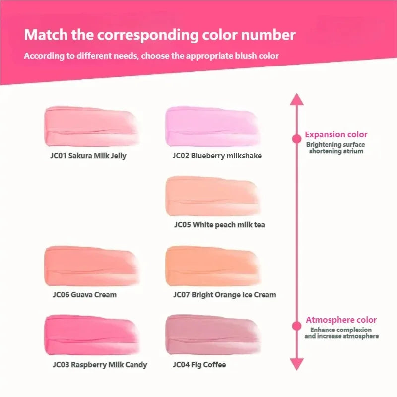 Blusher Color Face Makeup Rendering Liquid Blush Moisturizer Long Lasting Beauty Expands Cheek Tint Cosmetics Qme
