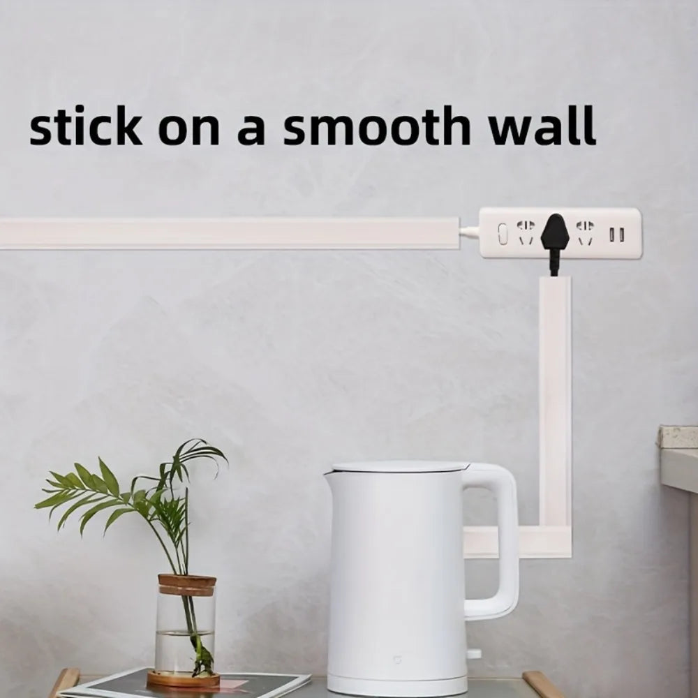 Floor Cord Cover,PVC Cable Protector,Extension Protect Wires&prevent Trips,,Self-adhesive, Suitable For Floors,wall And Desktop Qme