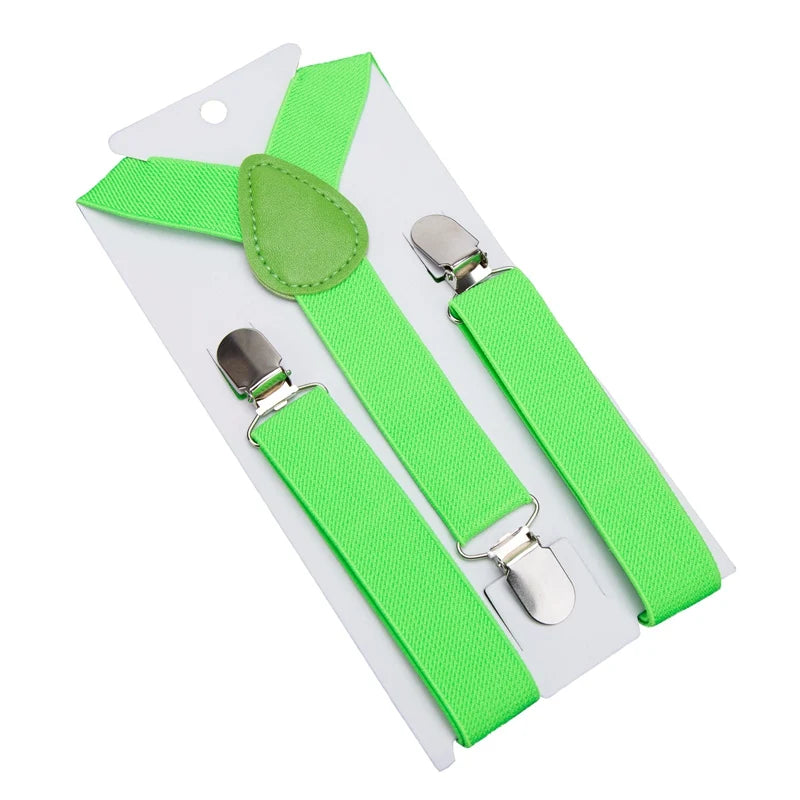 Kids Suspenders Soild Fashion Children Boys Braces Girls Adjustable Suspenders Kid Designer Belts Baby Wedding Accessories Qme Fluorescent Green China Mainland