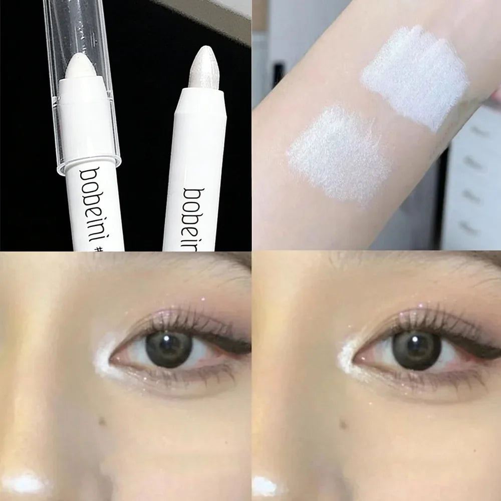Shimmering Highlight Stick Glitter White Eyeshadow Pencil Bright Eyes Qme