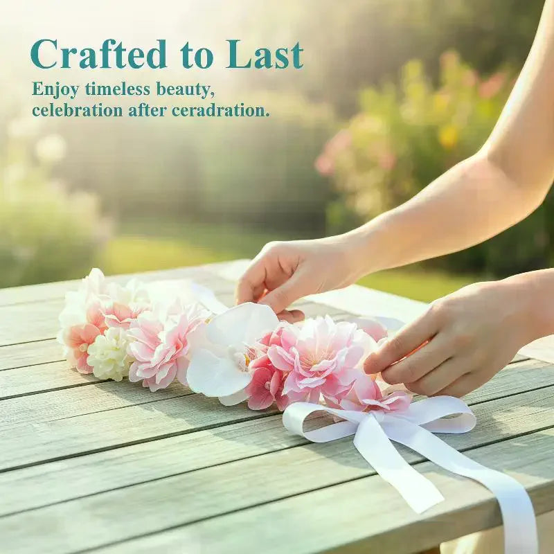 Handmade Satin Flower Shawl Student Graduation Sash, Artificial Flowers Graduation Bouquet Graduation Gift For Wedding Birthday Qme