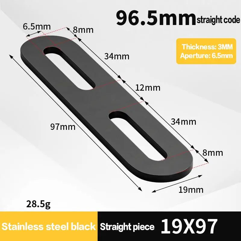 Stainless Steel Straight Angle Bracket Black Silver Thickened 180 Qme A1