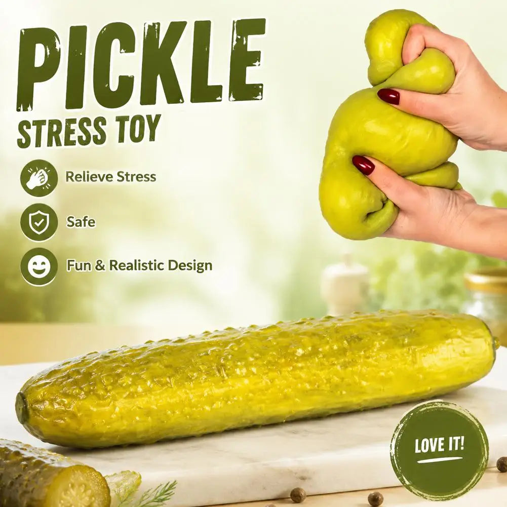 Pickle Squishy Stress Relief Toy Soft Squeeze Fidget Realistic Qme