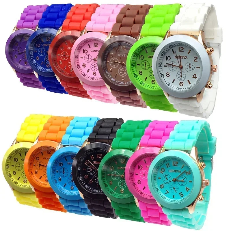 Stylish Round Pointer Quartz Watch, Triple Dial Silicone Watchband Sports Wristwatch For Women And Men, Ideal choice for Gifts Qme
