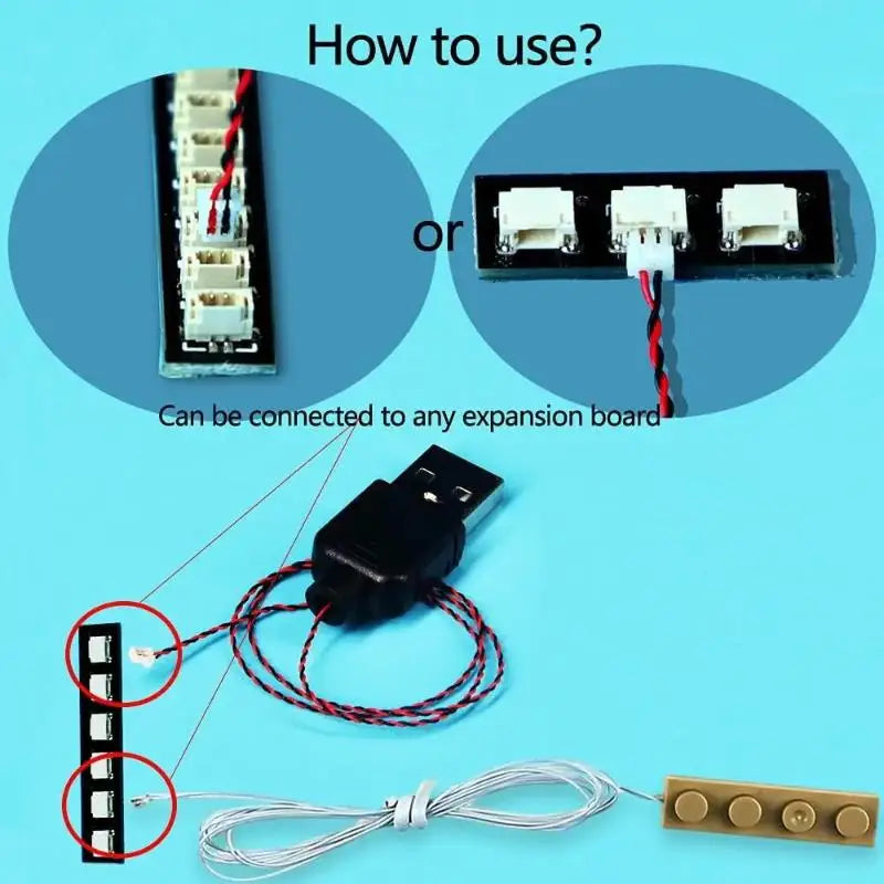 USB Power Cord Pin 5V DIY Lights Extension Small Devices Light Qme