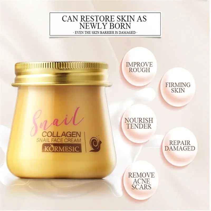 Snail Collagen Face Cream Whitening Moisture Anti Aging Facial Firming Cream Anti Wrinkles Eye Bags Korean Skin Care Qme