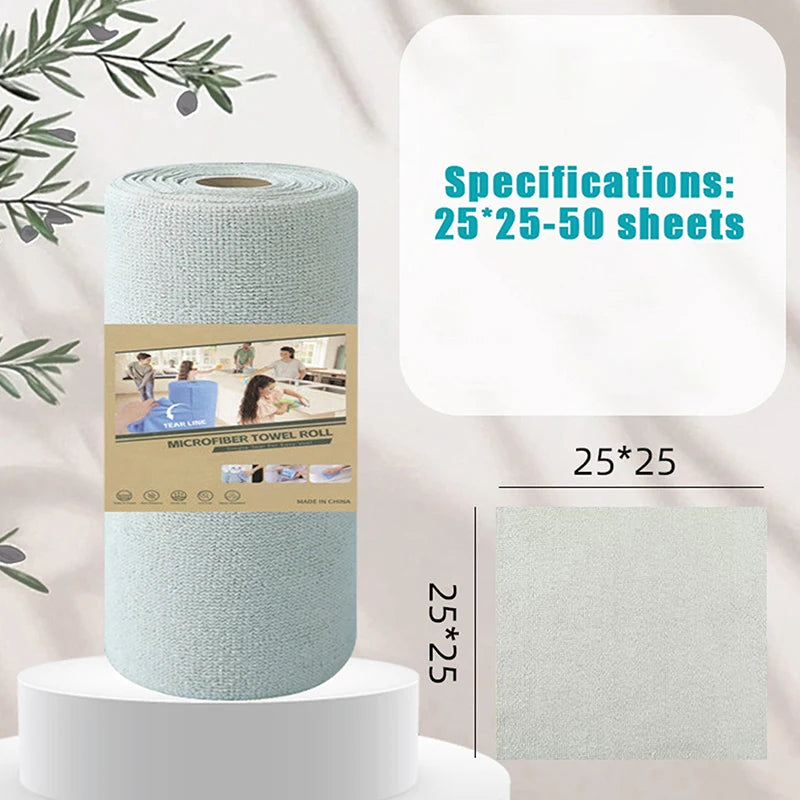 Removable Dishcloth 25x25cm Reusable Microfiber Kitchen Towels Absorbent Qme A5