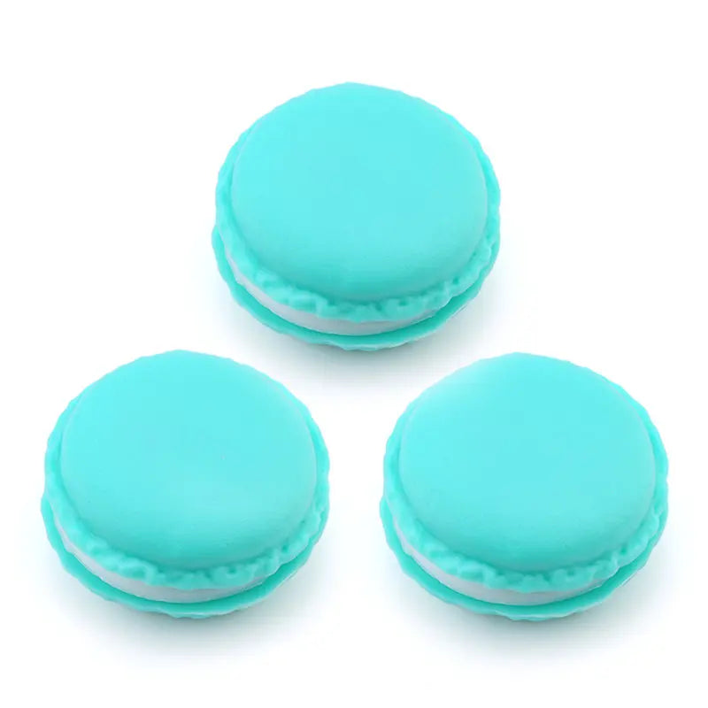3pieces/lot Candy Color Macarons Storage Box Portable Mini Gift Package Box Lovely Jewelry Package Box Case for Small Items Qme aquamarine