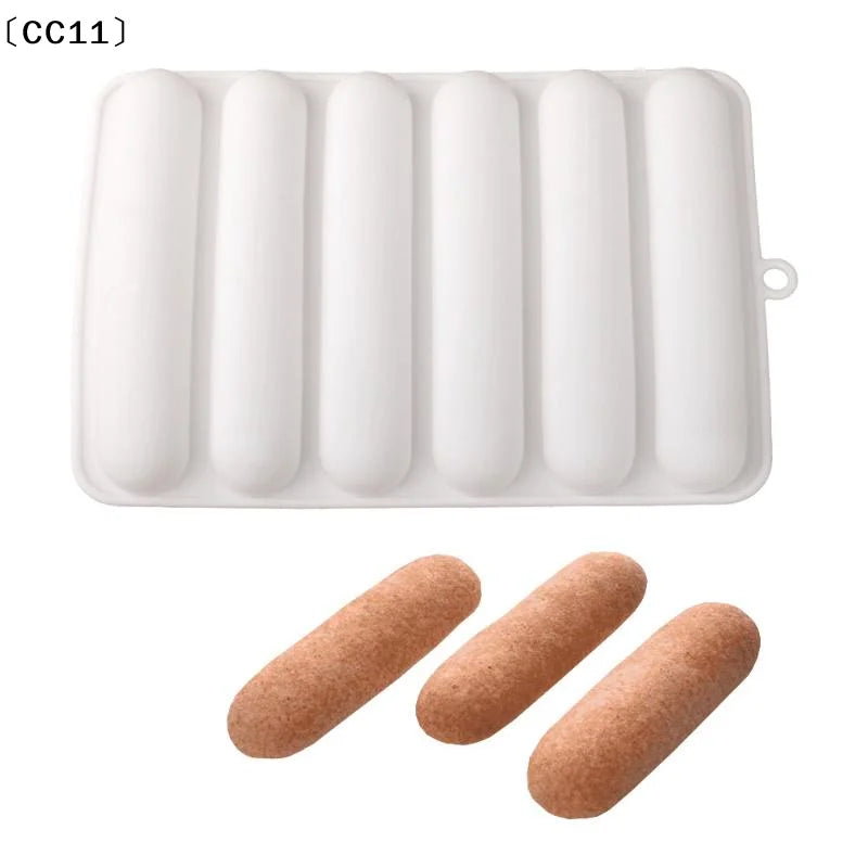 6 8 12 Cells Chocolate Eclair Dessert Bakeware Long Strip Puffs Qme