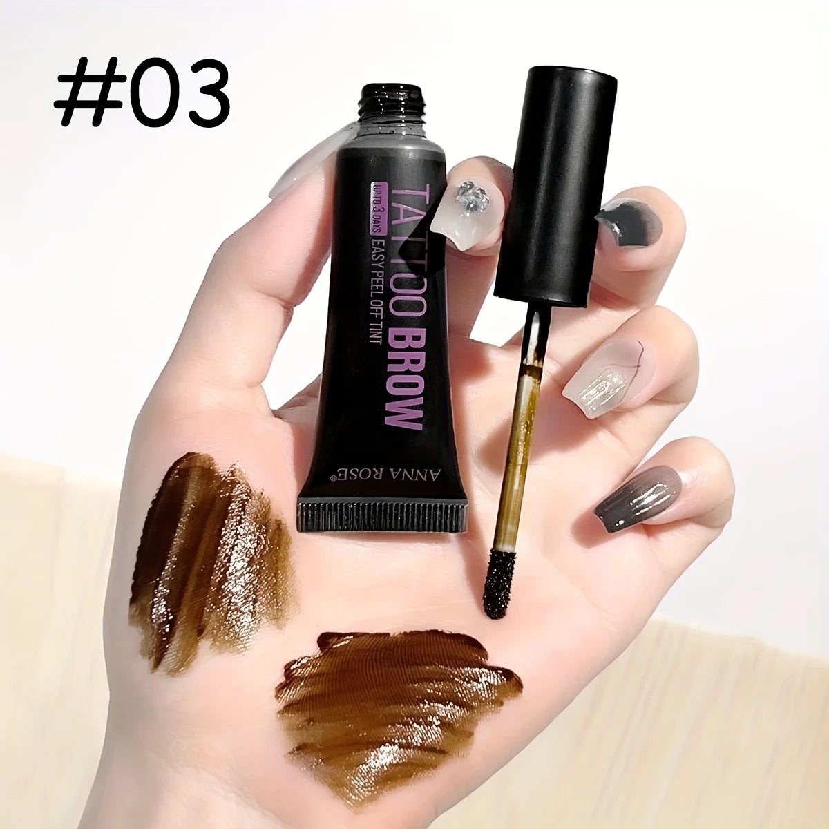 Professional Eyebrow Enhancers Cream Women Natural Liquid Dyeing Eyebrow Set Brow Tattoo Pigments Lasting Waterproof Eyebrow Gel Qme 03