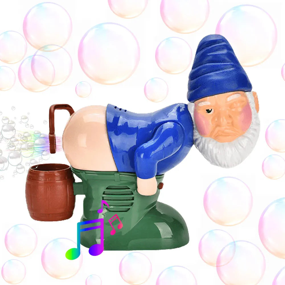 Christmas Santa Claus Bubble Blower with Music & Light Gnomes Farting Bubble Xmas Gift for Boys Girls(No Bubble Solution) Qme