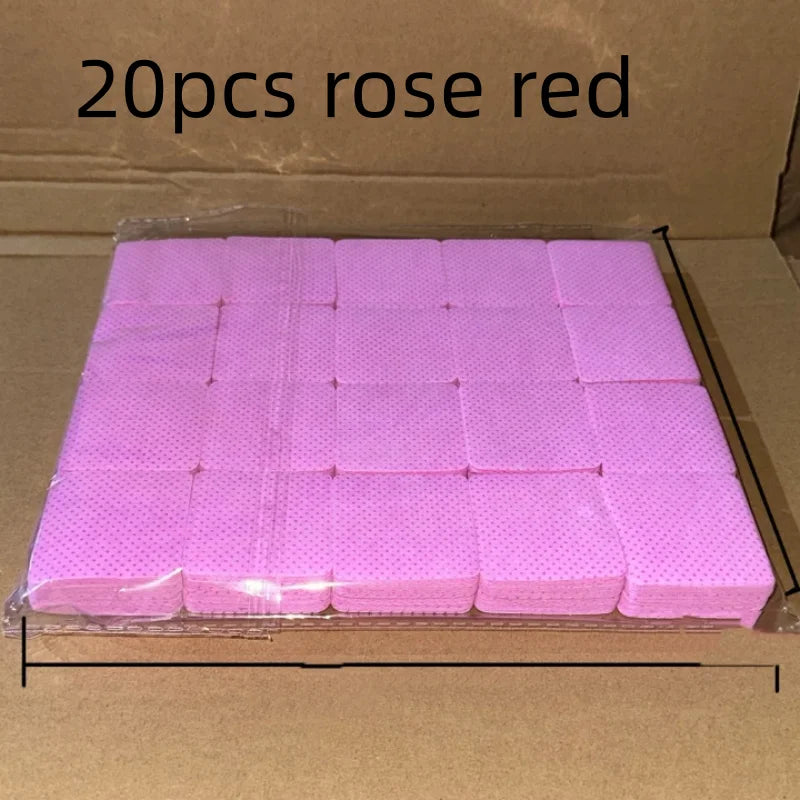 Wipes Napkins Remover Gel Plum Blossom Shape Nail Wipes Nail Manicure Pedicure Pads Art Cleaning Tools Tips Nail Polish Remover Qme 20pcs rose red