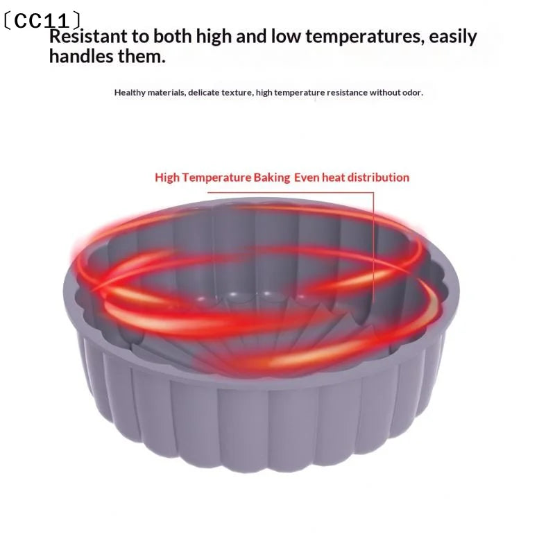 Charlotte Cake Pan Silicone Cheesecake Nonstick Round Baking Mold Qme
