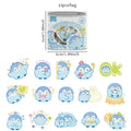 Cute Animal Sticker Pack with Panda, Dog, Penguin & Sea Creatures, Clearance Stickers for Collage,Notebooks & Water Cups Qme penguin