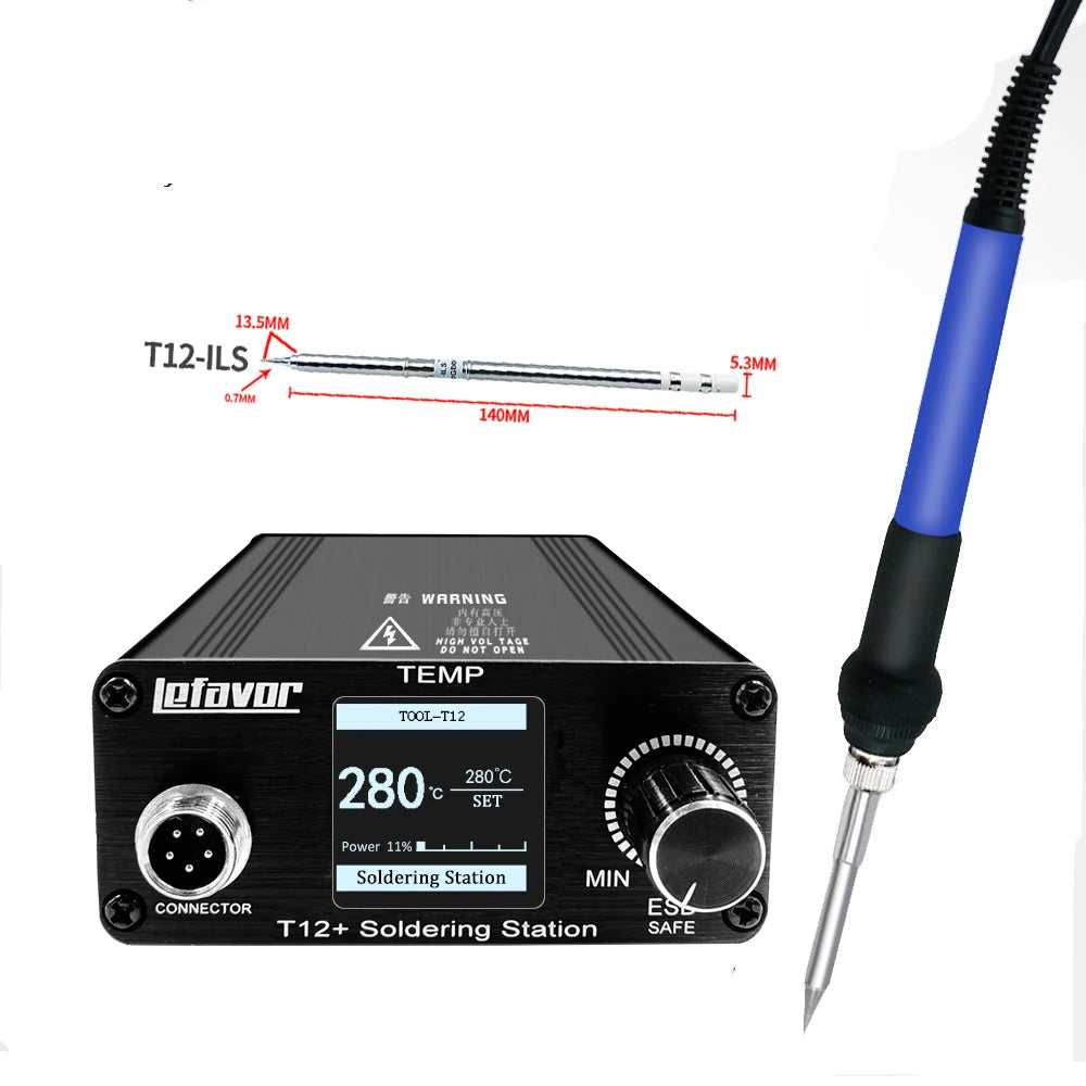 T12 75W Digital Soldering Iron Stationtips Welding Rework Station Qme