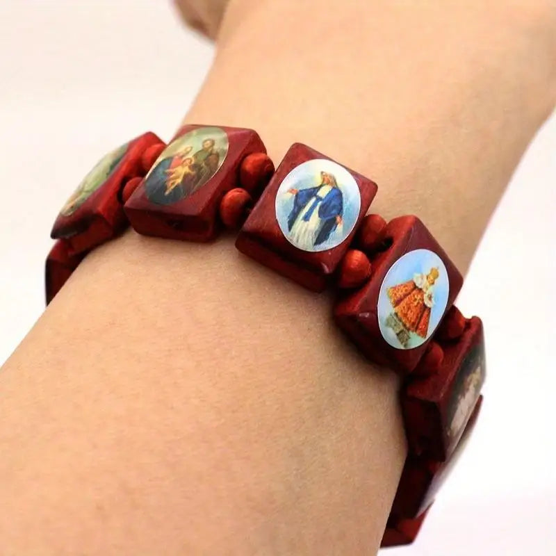 Spiritual Beaded Prayer Jewelry Devotional Wear Wooden Rosary Qme