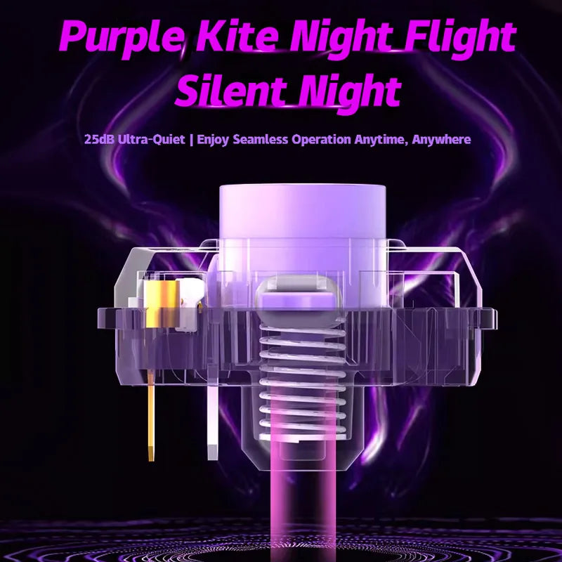 Kailh Purple Iris Silent Switch 30g Purple Iris Mini Low Profile Switches Fast Actuation Silent Switches HITBOX Keyboards Switch Qme