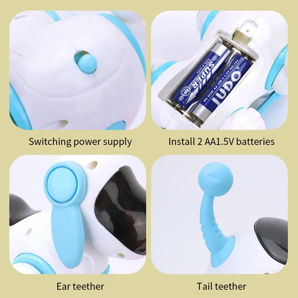 Robot Electronic Dog Robot Dog Stunt Walking Dancing Toy Intelligent Touch Remote Control Electric Pet for Children's Toys Qme