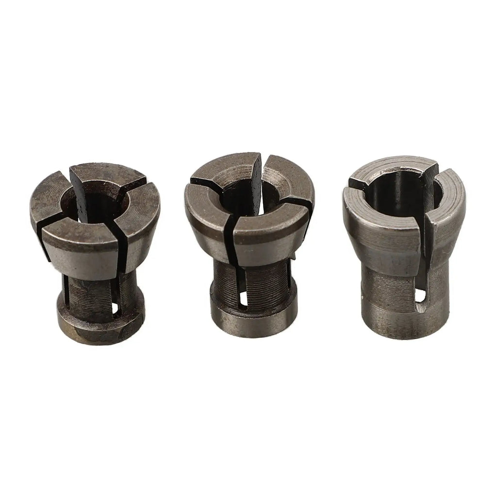 6mm/6.35mm/8mm Collet Chuck Adapter With Nut Carbon Steel Engraving Trimming Machine Router Milling Cutter Accessories M17 X 1MM Qme