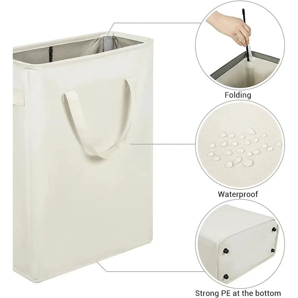 600D Oxford Foldable Laundry Basket Large Capacity Dirty Clothes Hamper & Toy Storage Bag Space Saving Home Organizer Qme