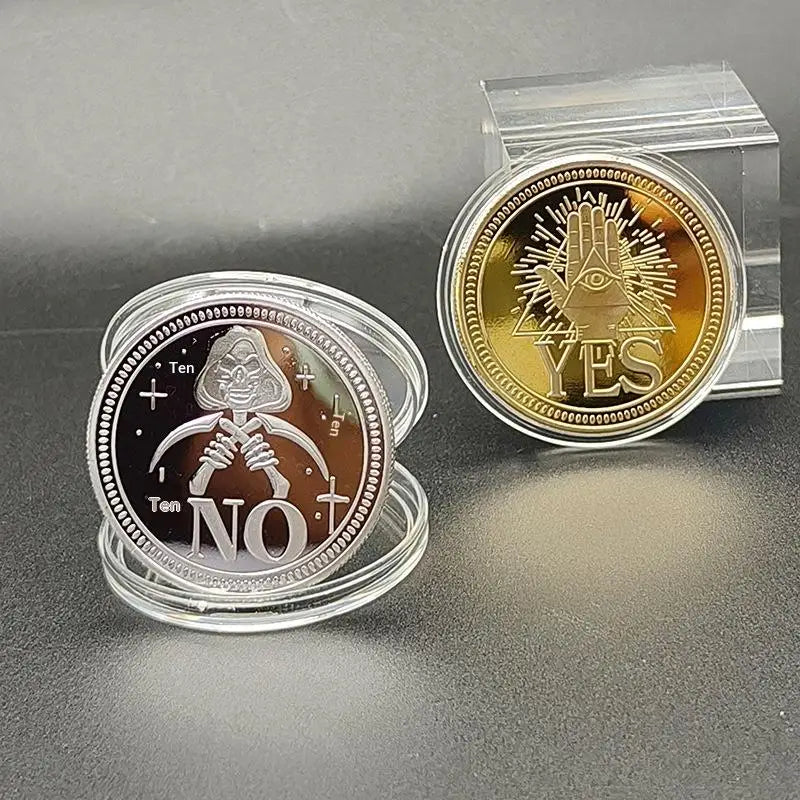 All-seeing Eye Death Gothic Copper Plated Coin Souvenir Commemorative Qme