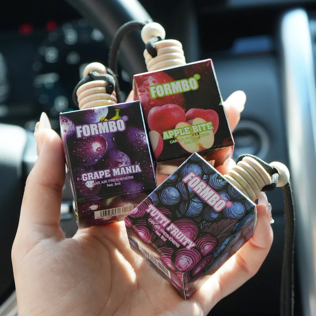 Sweet Fruit Car Perfume Lasting Light Fragrance Odor Removing Fresh Qme