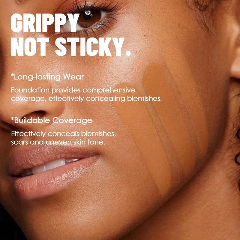 PECOLOVERS Matte Finish Liquid Foundation - Oil-Control, Waterproof, Full Coverage Concealer for All Skin Tones Qme
