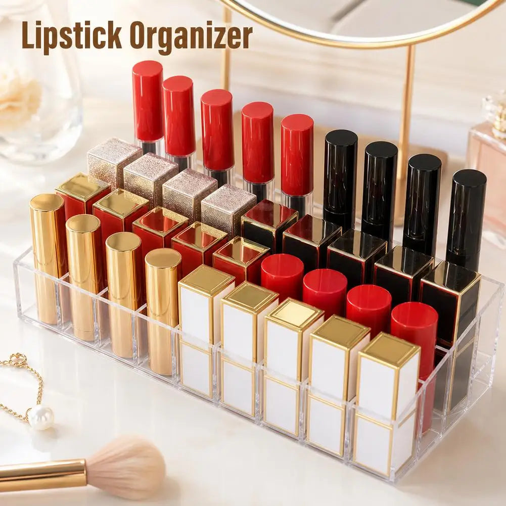 4 Sizes Lipsticks Holder Clear Acrylic Lipgloss Lipstick Organizer Qme