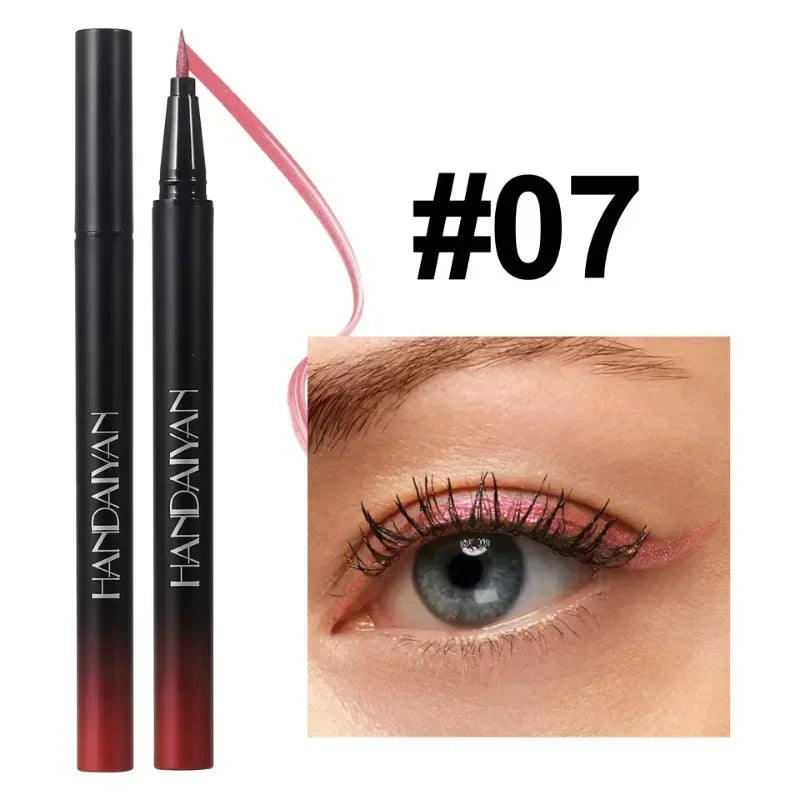 Pearlescent Eyeliner Stick Pen Glitter Eyes Shadow Waterproof Shimmer Eye Liner Pen Shiny High-gloss Cosmetics Beauty Make Up Qme 07