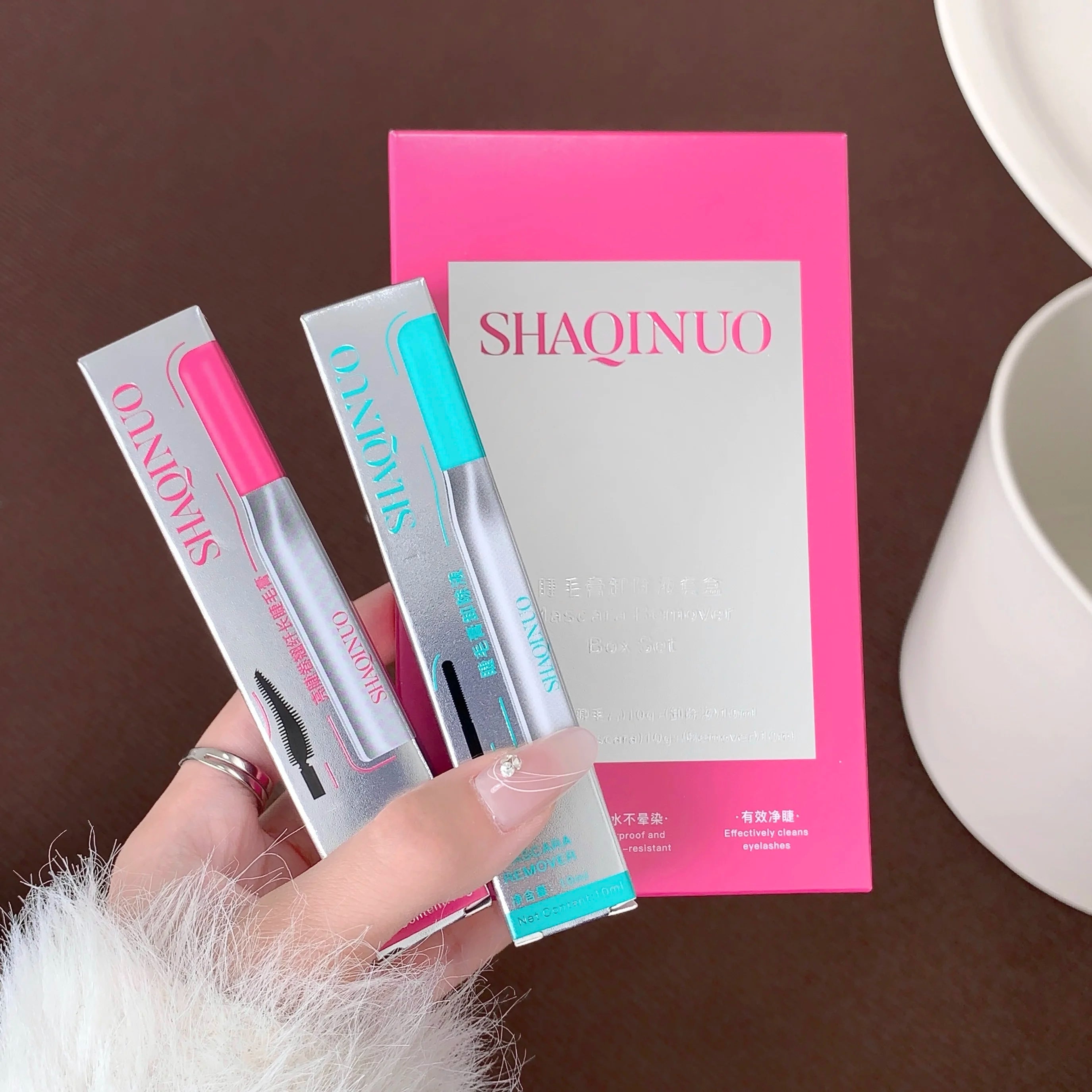 SHAQINUO Curly Black Sun Flower Mascara Makeup Remover All Day Qme S9117TZ