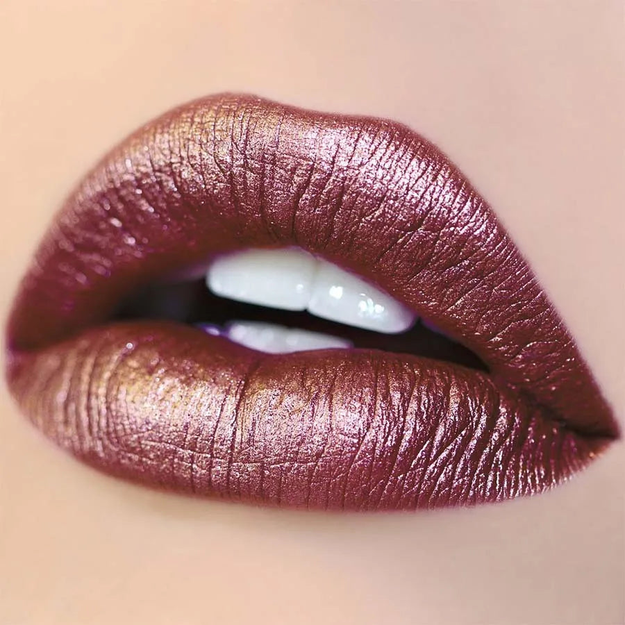 Red Metallic Lipstick Long Lasting Glitter Waterproof Lip Glaze Qme