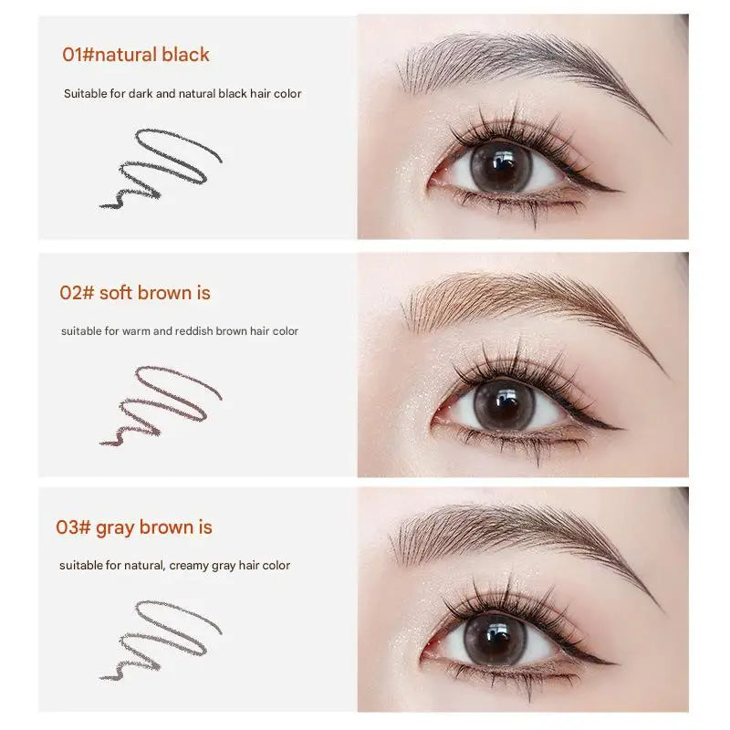 Hard Eyebrow Pencil - Waterproof, Long-lasting, Matte Finish, Smooth & Blendable For Natural Looks Qme